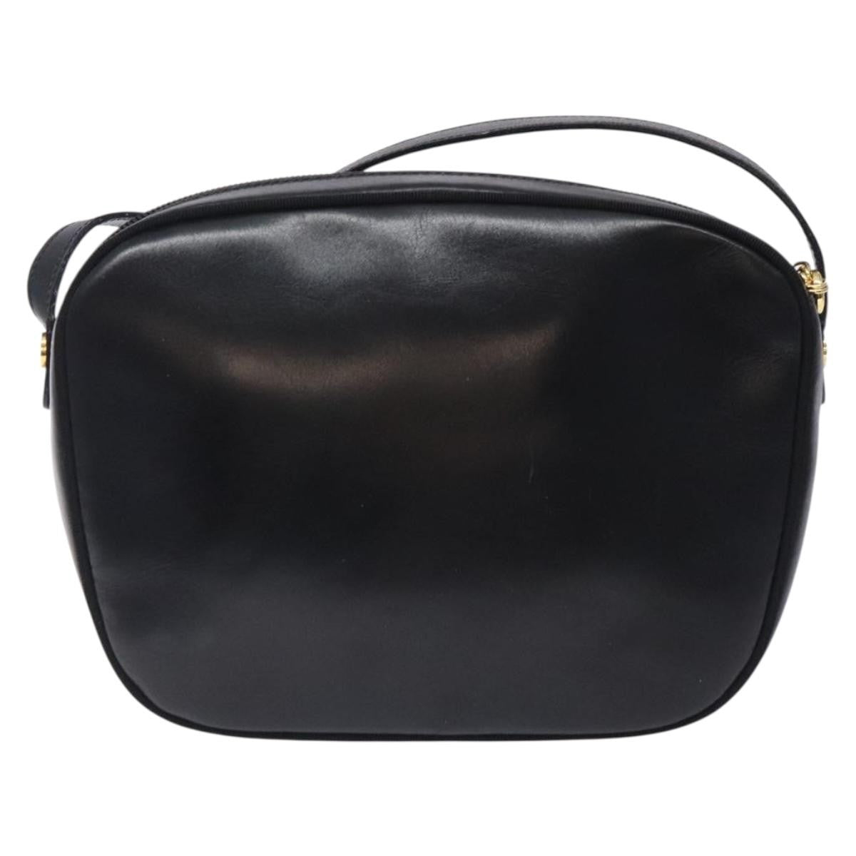 Salvatore Ferragamo Vala Shoulder Bag Leather, BLACK, LEATHER, Shoulder bag