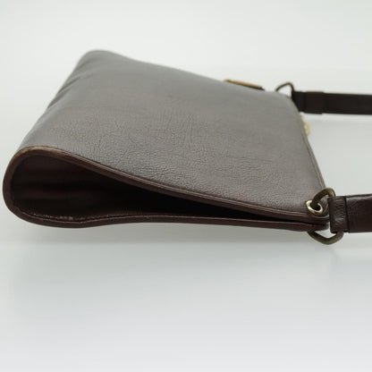 Christian Dior CD Shoulder bag Leather, BROWN, LEATHER, Shoulder bag
