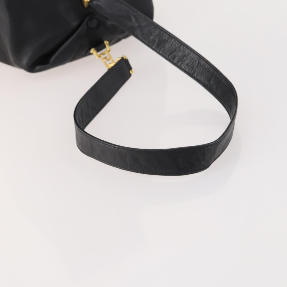 Versace Vintage Shoulder Bag Leather, BLACK, LEATHER, Shoulder bag