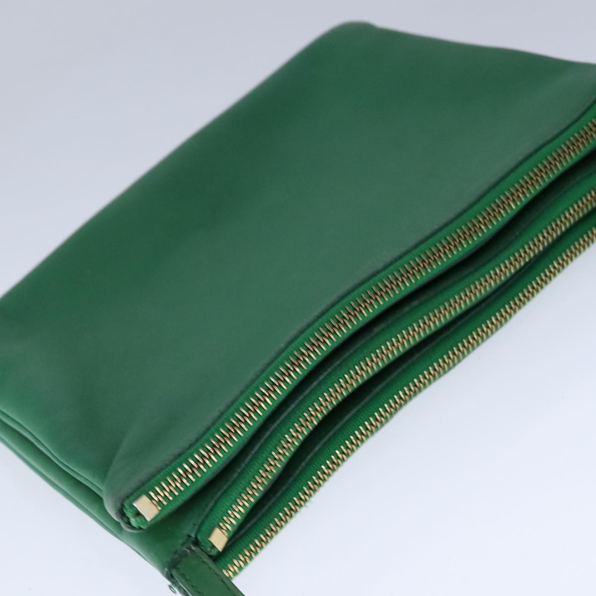 Celine Trio Crossbody Bag Leather, GREEN, LEATHER, Crossbody bag
