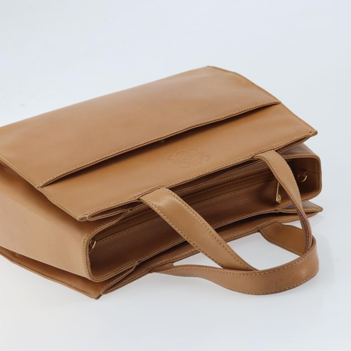 Loewe Anagram handbag Leather, Brown, Leather, Handbag