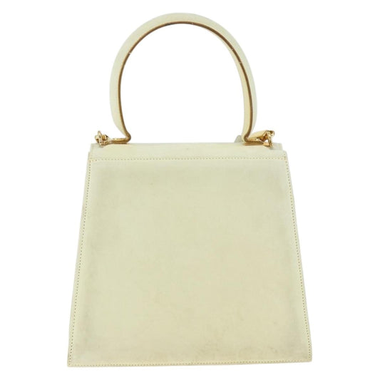 Salvatore Ferragamo Gancini Convertible Top Handle Bag Suede, BEIGE, SUEDE, Handbag