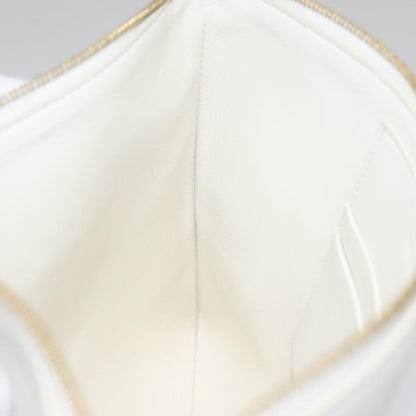 Celine Bicolor Solo Clutch Leather, GRAY, LEATHER, Clutche & pouche