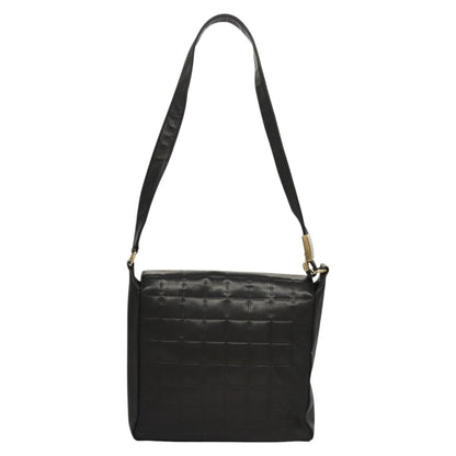 Chanel Chocolate Bar CC Shoulder Bag Quilted Leather, Black, Leather, Shoulder Bag