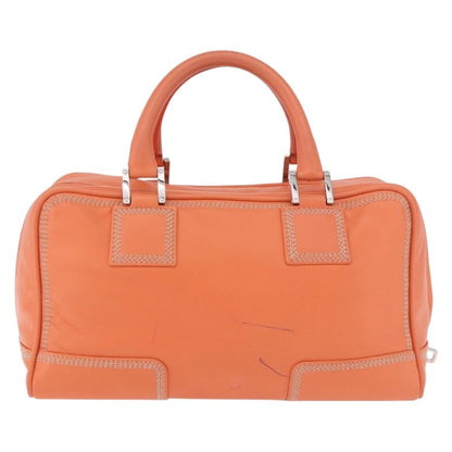Loewe Anagram handbag Leather, Orange, Leather, Handbag