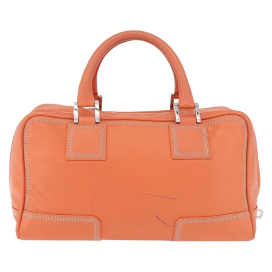 Loewe Anagram handbag Leather, Orange, Leather, Handbag