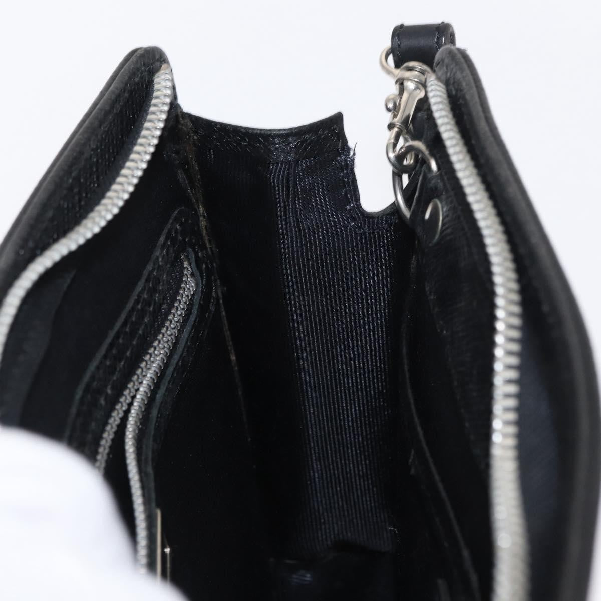Valentino Garavani Pochette Leather, BLACK, LEATHER, Clutche & pouche