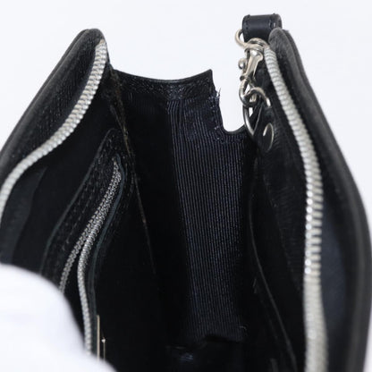 Valentino Garavani Pochette Leather, BLACK, LEATHER, Clutche & pouche