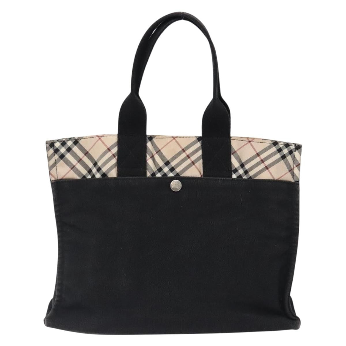 Burberry Nova Check Tote canvas check pattern, BLACK, CANVAS, Tote bag