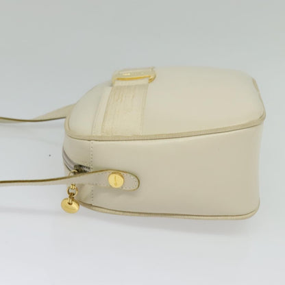 Salvatore Ferragamo Vala Shoulder Bag Leather, WHITE, LEATHER, Shoulder bag