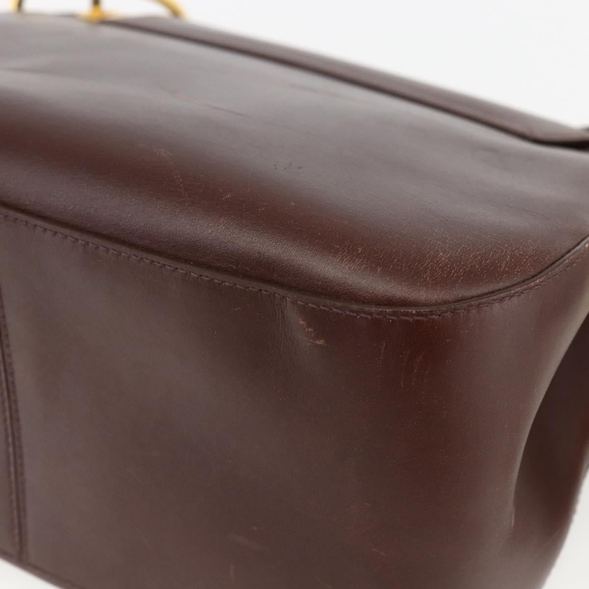 Prada Vintage Shoulder Bag Leather, BROWN, LEATHER, Shoulder bag