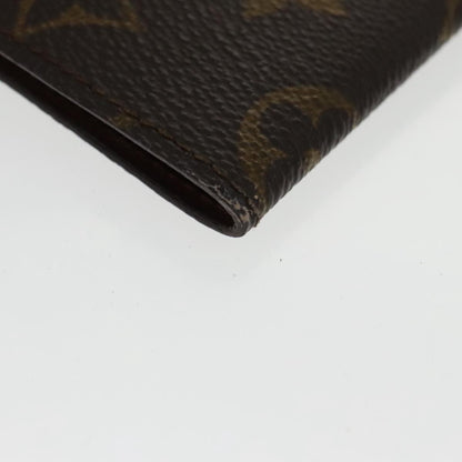 Louis Vuitton Porte Cartes Pression Card Case Monogram Canvas, BROWN, CANVAS, Card Holders