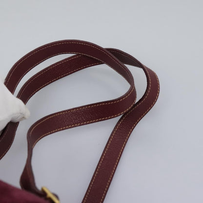 Gucci Vintage Bamboo Backpack Suede, PURPLE, SUEDE, Backpack