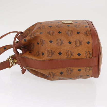 MCM Visetos Shoulder bag Canvas and Leather, BROWN, CANVAS, Shoulder bag