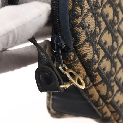 Christian Dior Vintage CD Trotter Handbag Canvas, NAVY, CANVAS, Handbag