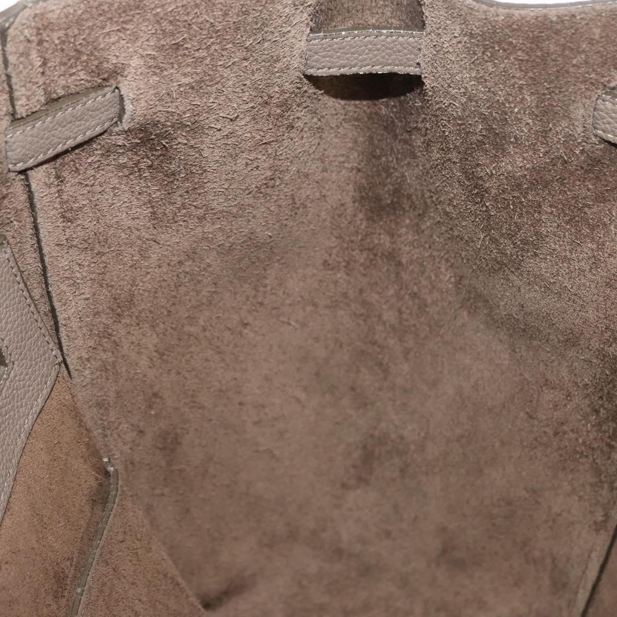 Celine Phantom Tie Cabas Tote Leather, GRAY, LEATHER, Tote bag