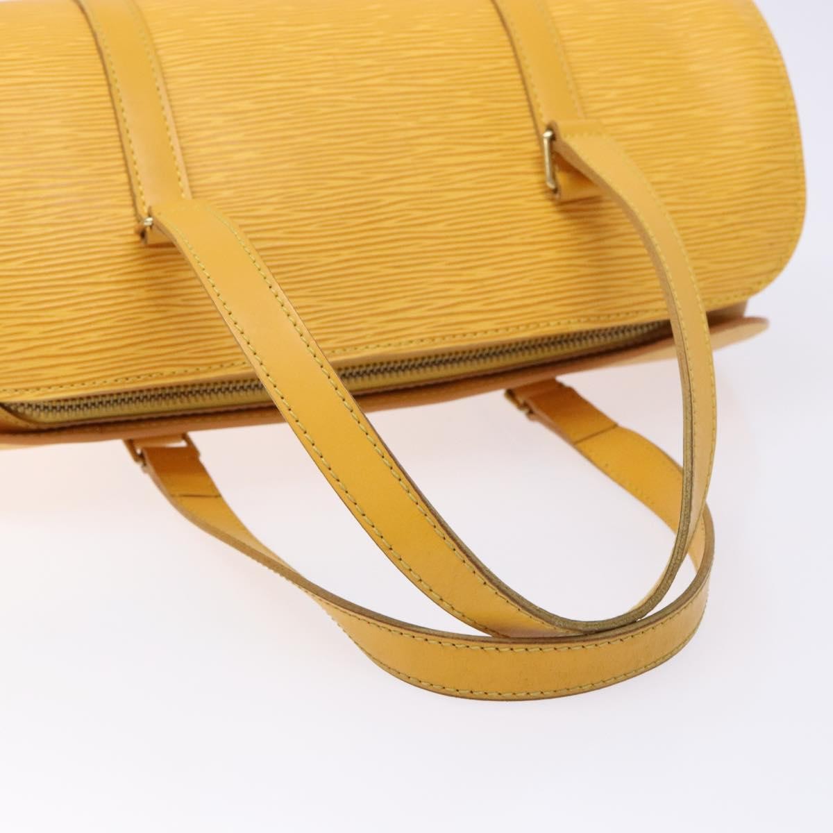 Louis Vuitton Soufflot Handbag Epi Leather, YELLOW, LEATHER, Handbag