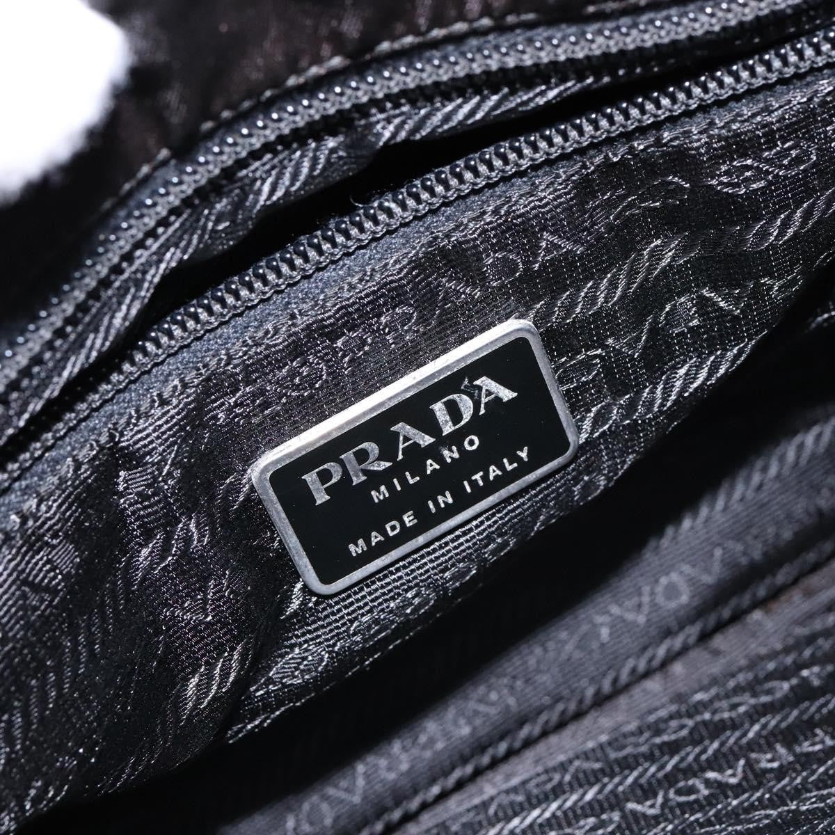 Prada Resin Handle Tote Tessuto, BLACK, NYLON, Tote bag