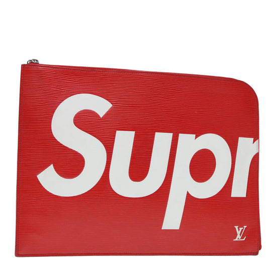 Louis Vuitton Pochette Jour Epi Leather, RED, LEATHER, Clutche & pouche