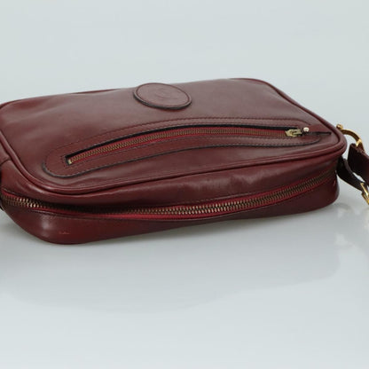 cartier Must de Cartier Shoulder Bag Leather, Burgundy, Leather, Shoulder Bag