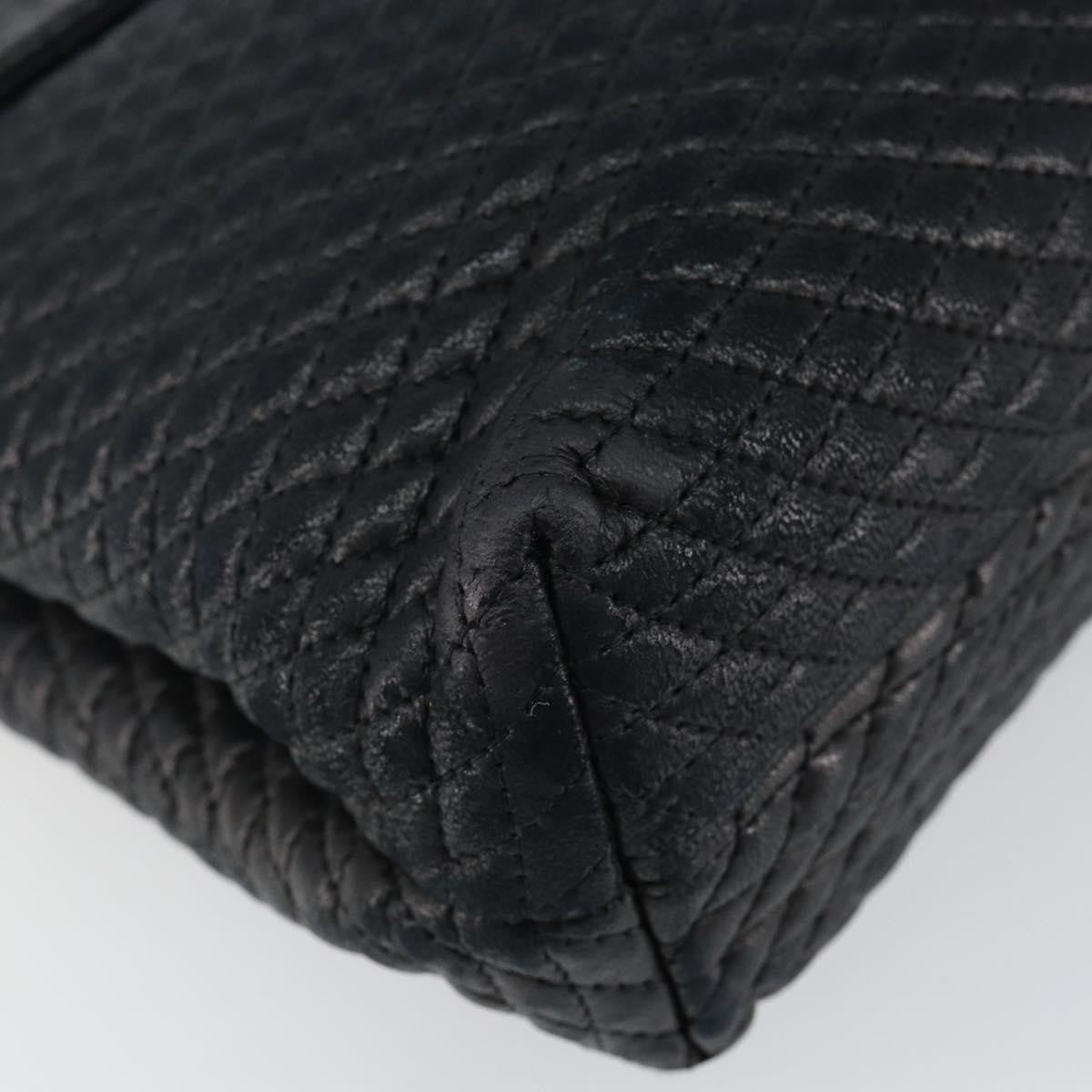 Bally Vintage Handbag Quilted Leather, Black, Leather, Handbag