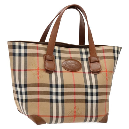 Burberry Nova Check Tote Canvas and Leather, BEIGE, CANVAS, Tote bag