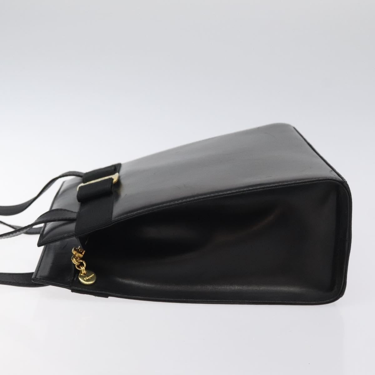 Salvatore Ferragamo Vala Shoulder Bag Leather, BLACK, LEATHER, Shoulder bag