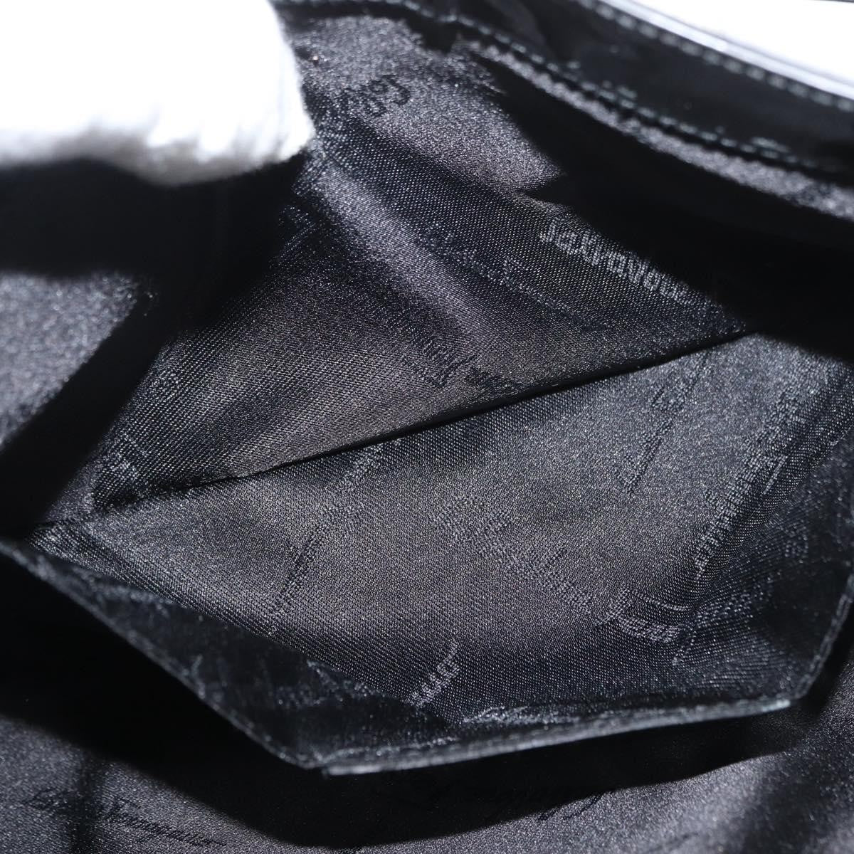 Salvatore Ferragamo Gancini Shoulder Bag Patent Leather, Black, Patent Leather, Shoulder Bag