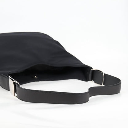 Salvatore Ferragamo Vala Shoulder Bag Nylon, BLACK, NYLON, Shoulder bag