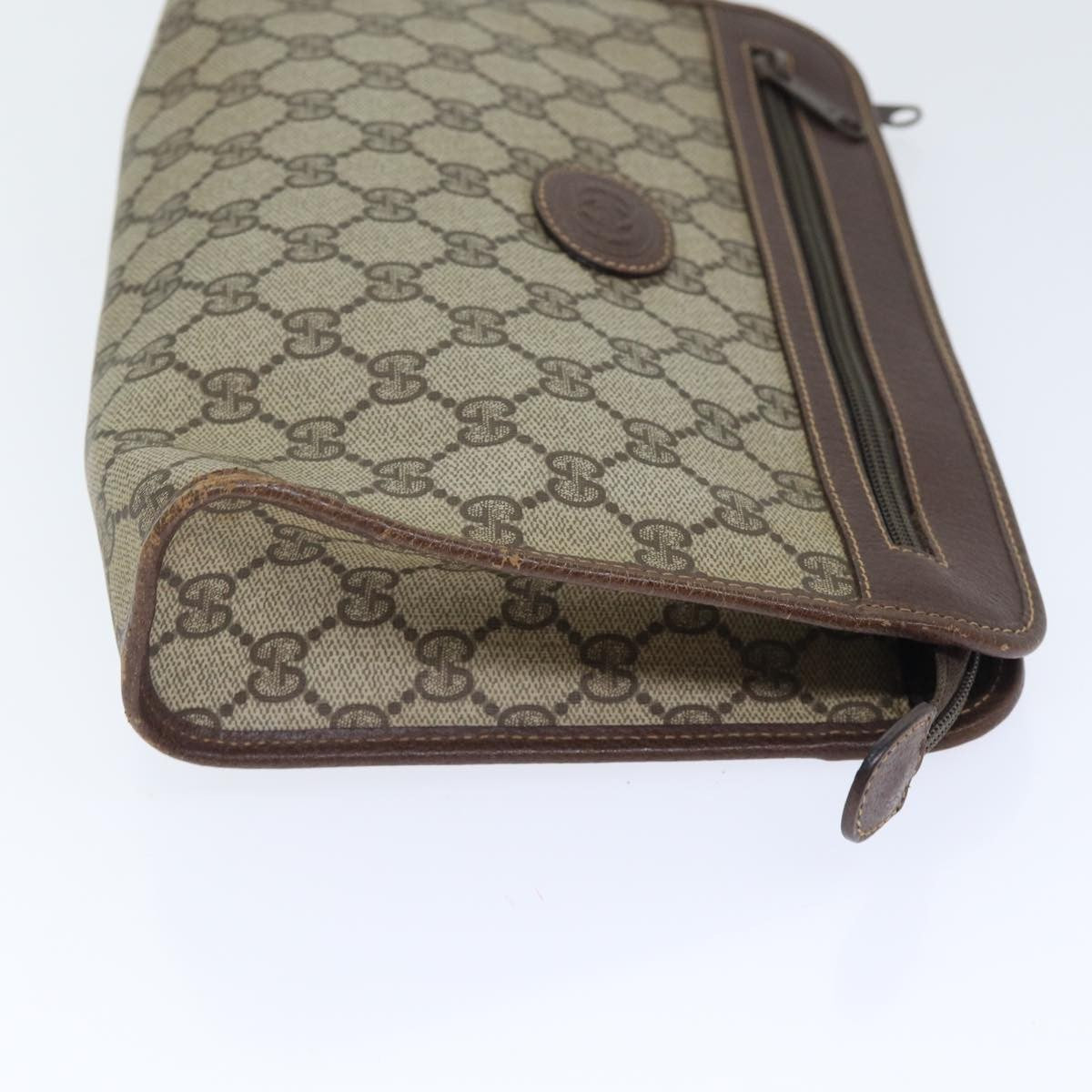 Gucci GG Supreme Clutch bag PVC, Beige, PVC, Clutch