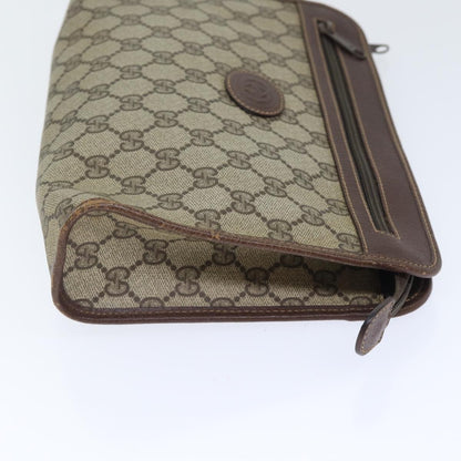 Gucci GG Supreme Clutch bag PVC, Beige, PVC, Clutch