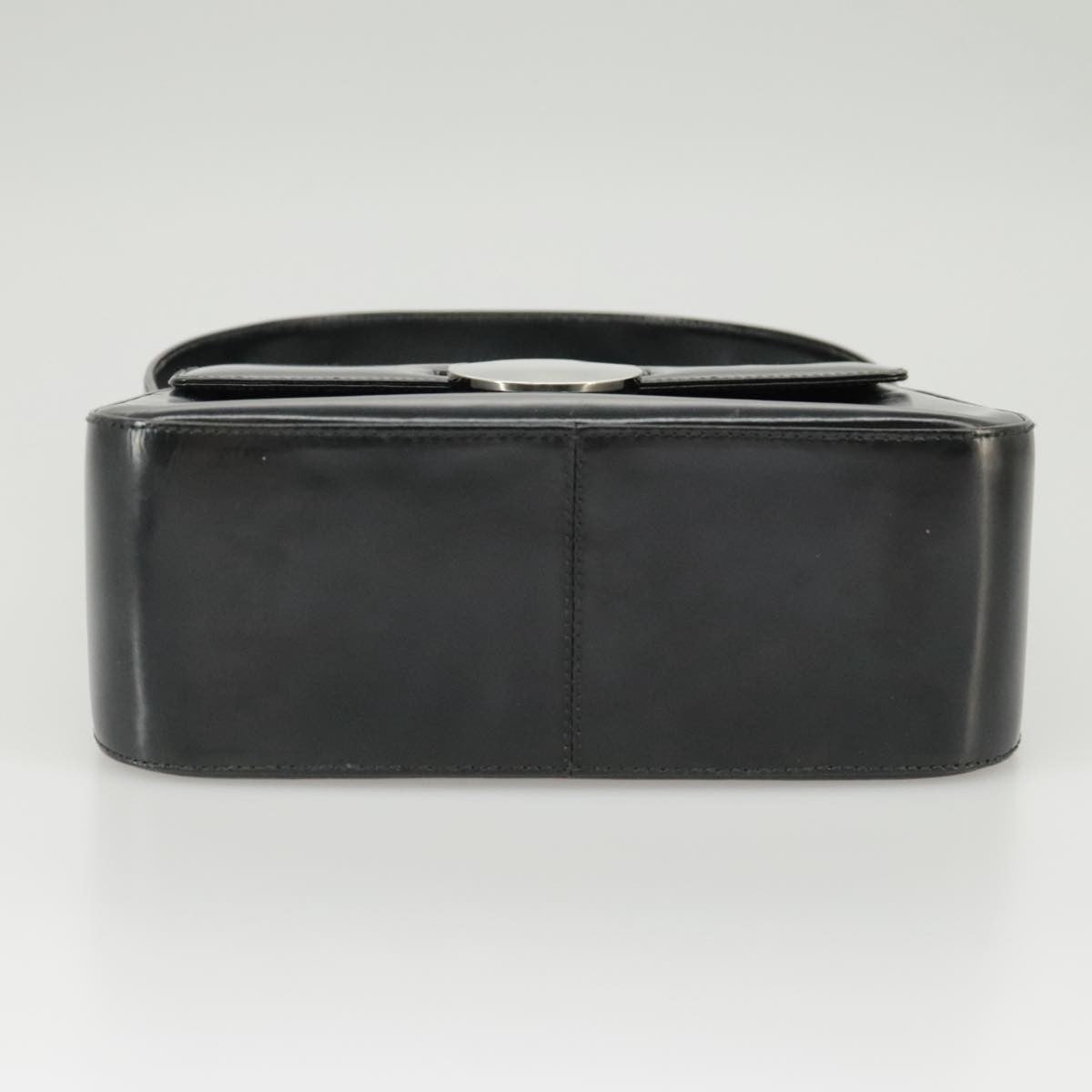 Salvatore Ferragamo Gancini handbag Leather, BLACK, LEATHER, Handbag
