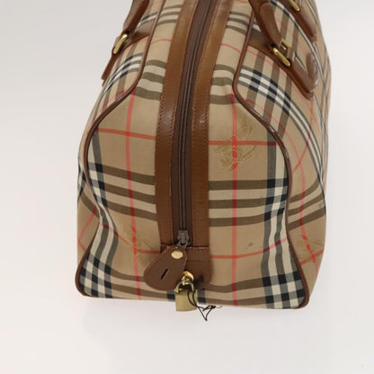 Burberry Vintage Duffle Bag Horseferry Check Canvas, BEIGE, CANVAS, Travel bag