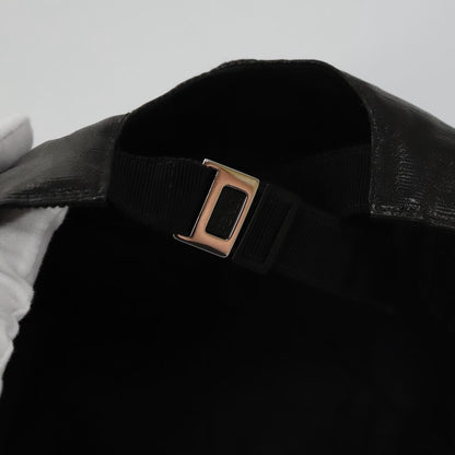 Fendi Logo Baseball Cap Zucca Canvas, BLACK, CANVAS, Head accessory