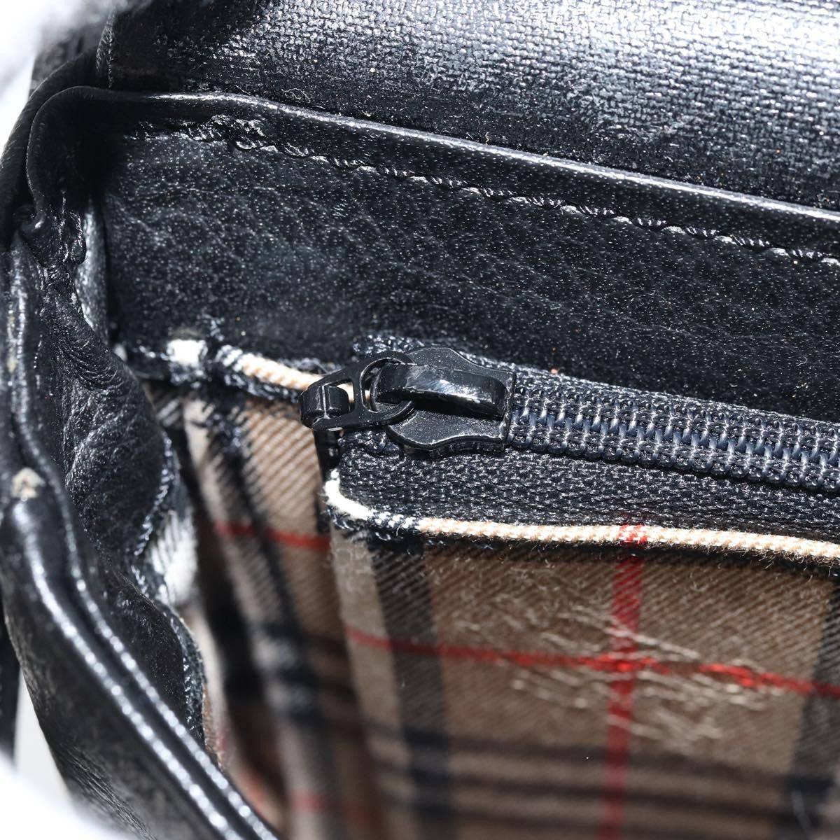 Burberry Flap Shoulder Bag Leather, BLACK, LEATHER, Shoulder bag