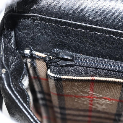 Burberry Flap Shoulder Bag Leather, BLACK, LEATHER, Shoulder bag
