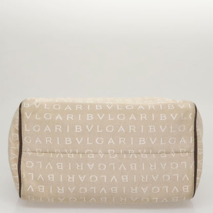Bvlgari B.Zero1 Logomania Bag Canvas with Leather, BEIGE, CANVAS, Handbag