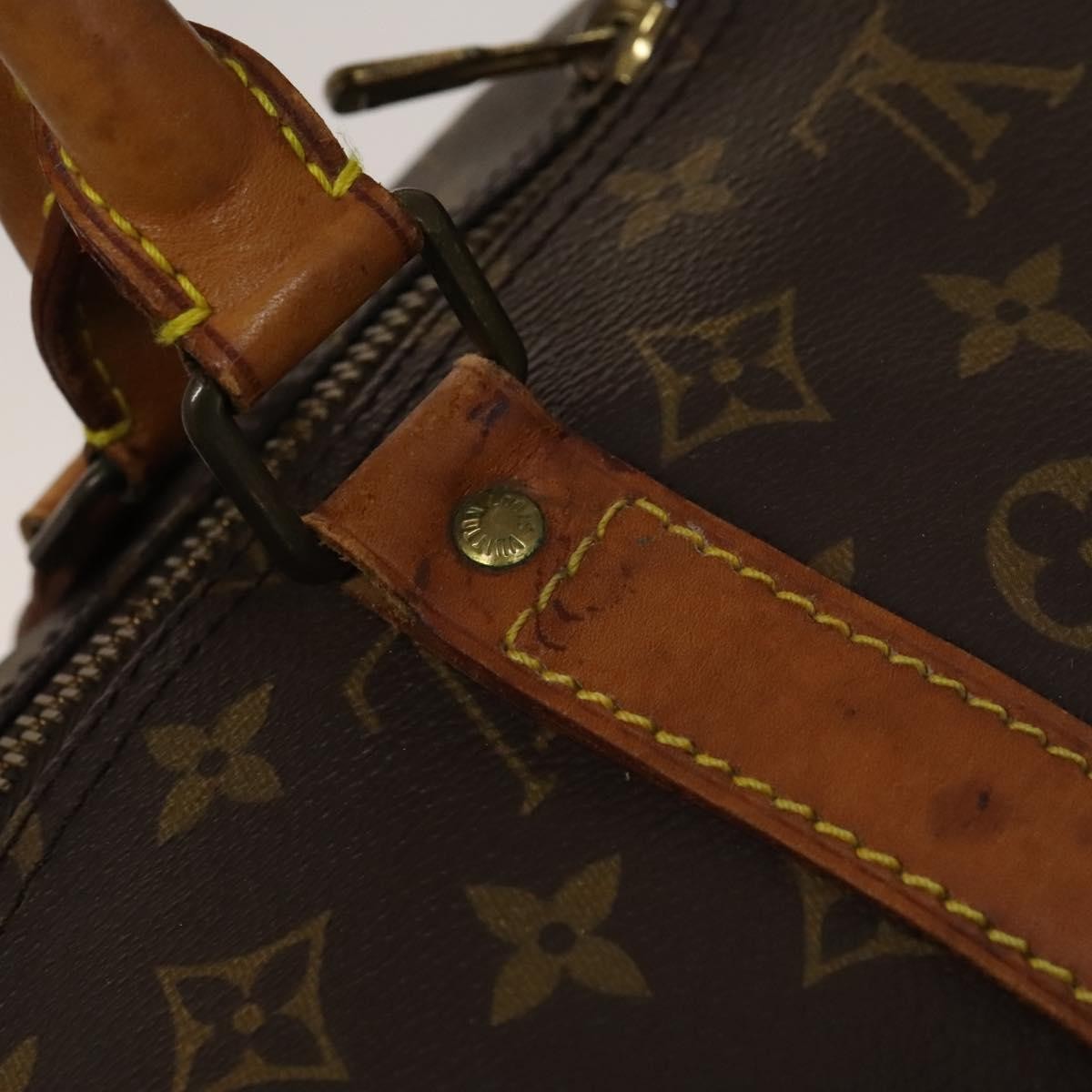 Louis Vuitton Keepall Bandouliere Bag Monogram Canvas, BROWN, CANVAS, Travel bag