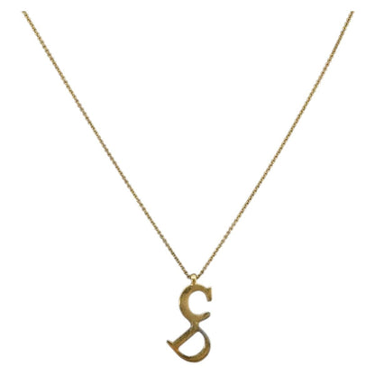 Christian Dior CD Pendant Necklace Metal, GOLD, METAL, Necklace