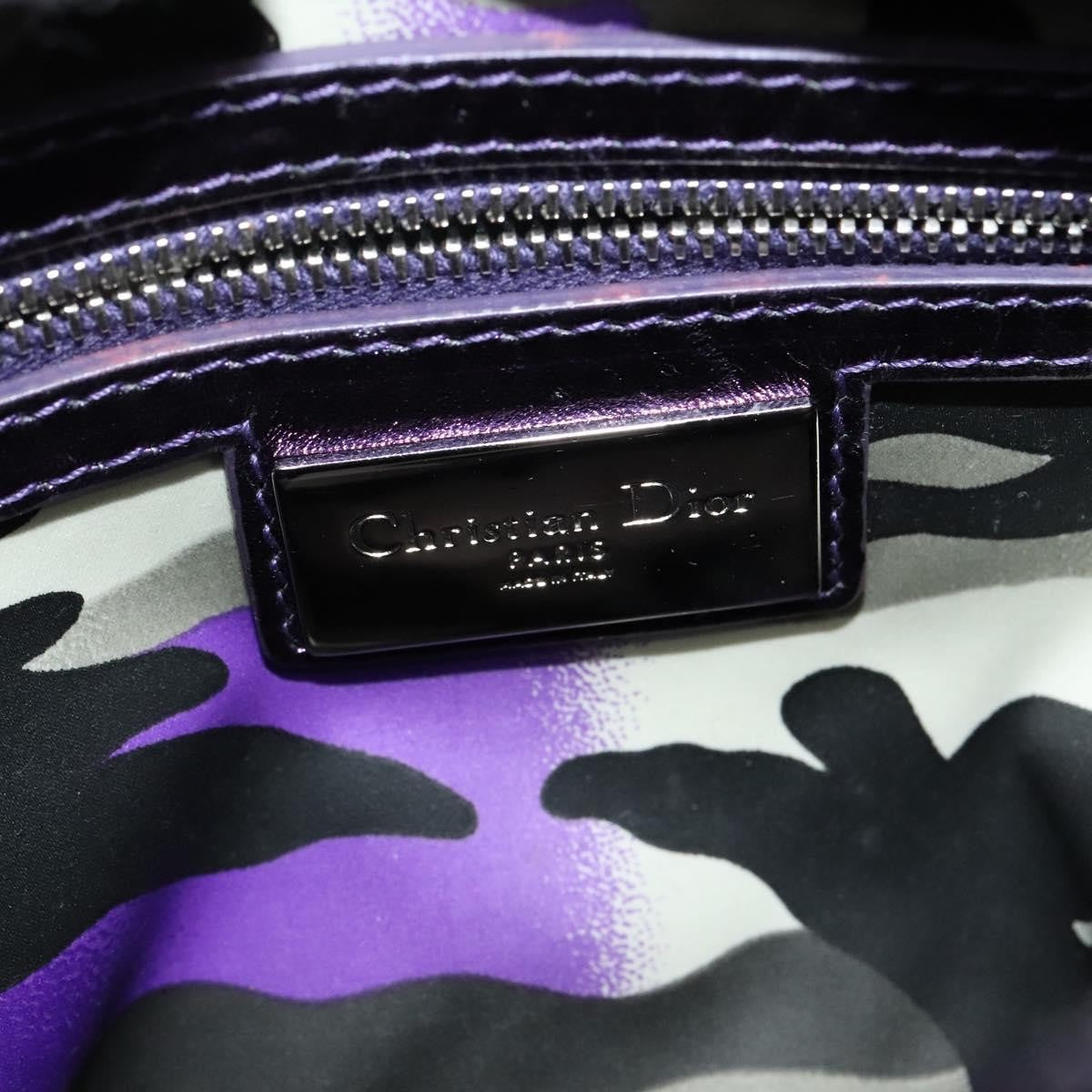 Christian Dior Lady Dior Bag Anselm Reyle Cannage Quilt Leather, Purple, Leather, Handbag