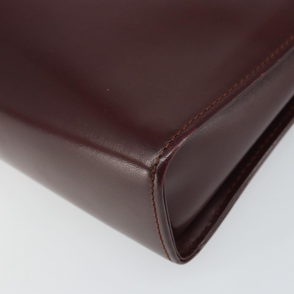 cartier Must de Cartier Clutch bag Leather, BURGUNDY, LEATHER, Clutche & pouche
