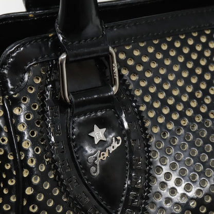 Fendi Bag Du Jour Perforated Leather, BLACK, LEATHER, Handbag