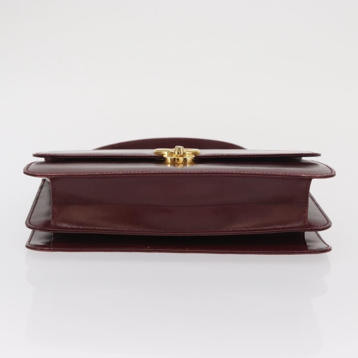 Gucci Vintage Handbag Leather, BURGUNDY, LEATHER, Handbag