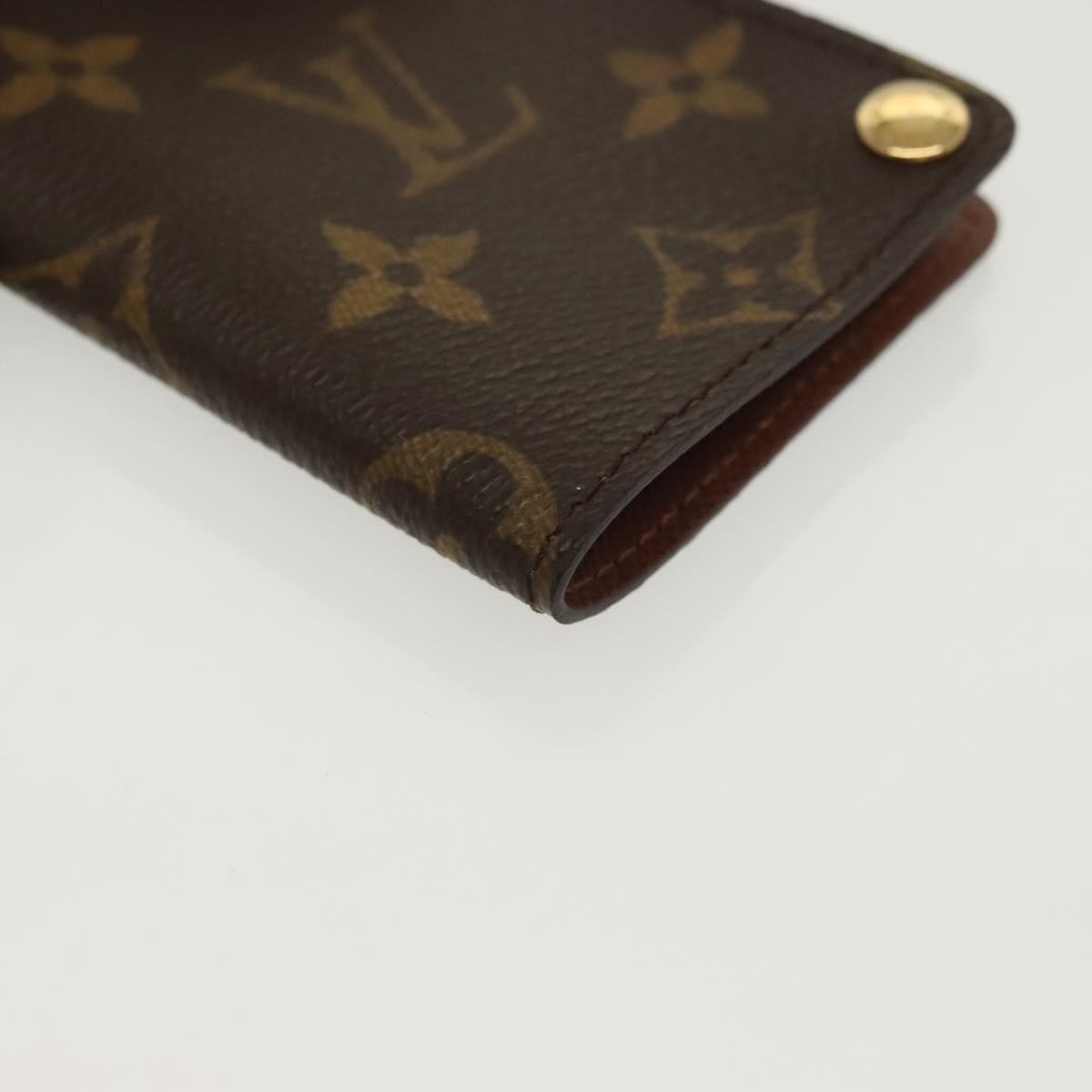 Louis Vuitton Porte Cartes Pression Card Case Monogram Canvas, BROWN, CANVAS, Card Holders