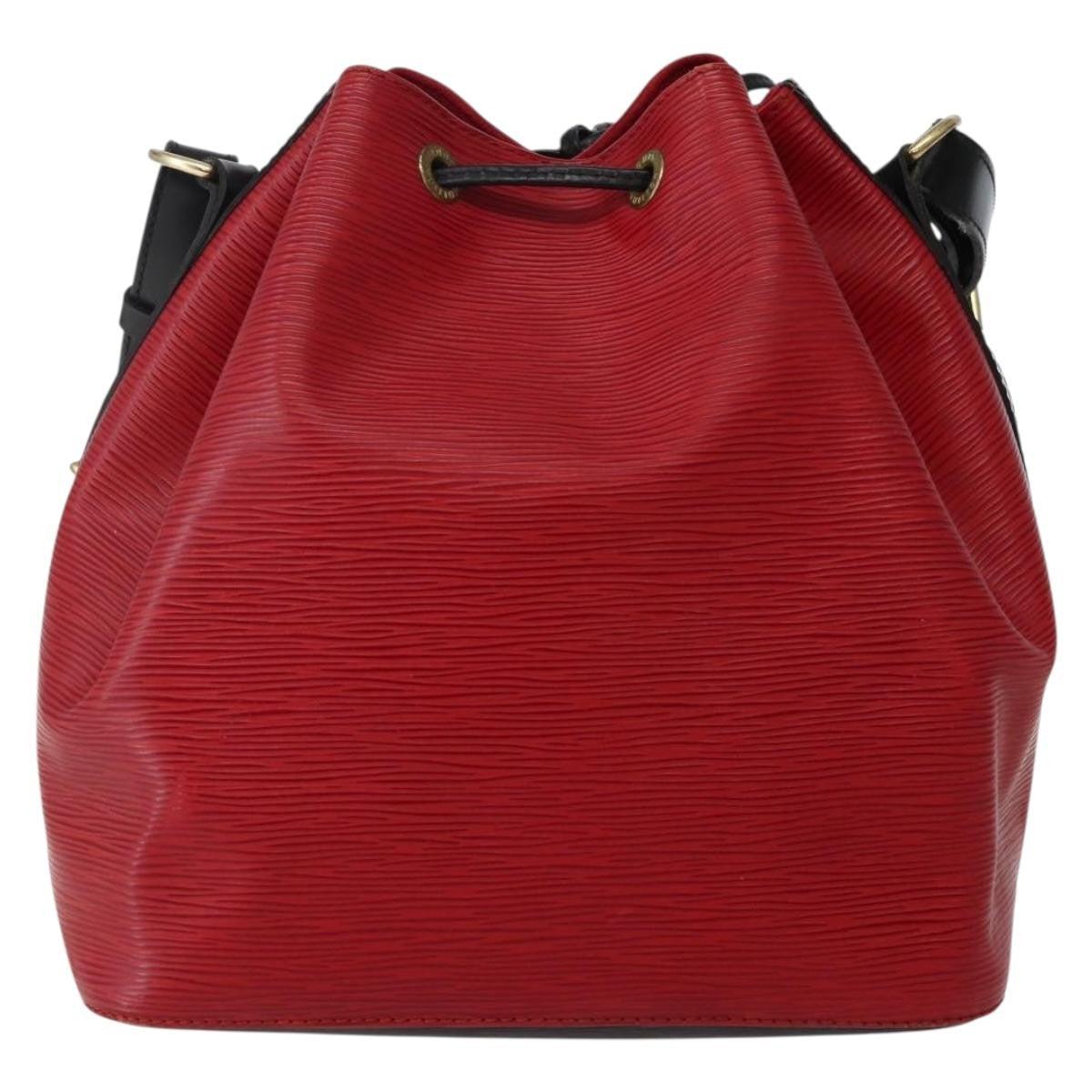 Louis Vuitton Bicolor Petit Noe Handbag Epi Leather, RED, LEATHER, Handbag