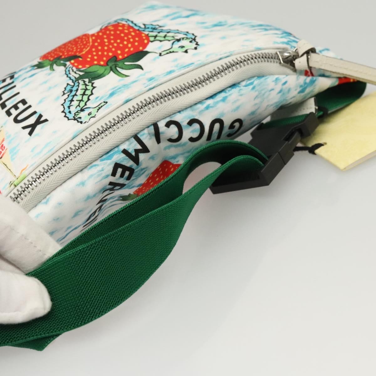 Gucci Merveilleux Belt Bag Printed Nylon, White, Nylon, Belt