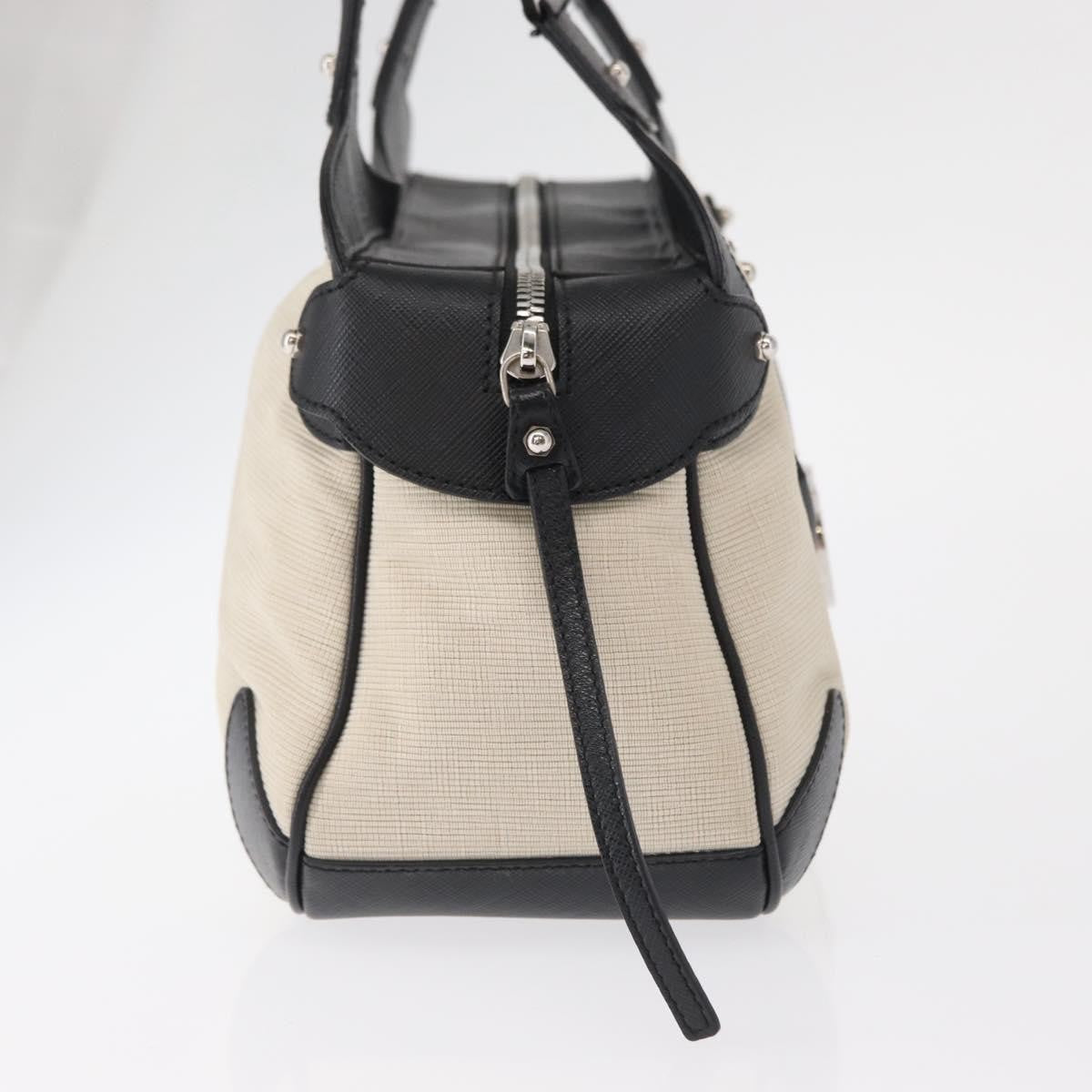 Salvatore Ferragamo Gancini handbag Canvas and Leather, SILVER, CANVAS, Handbag