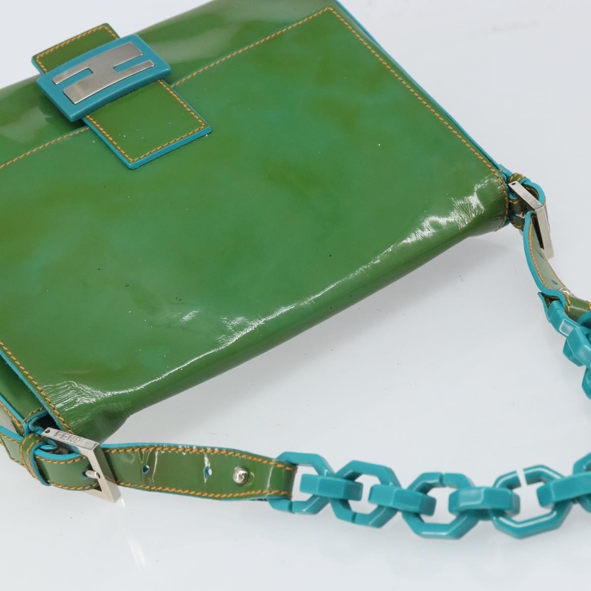 Fendi Forever Big Mama Bag Patent, GREEN, PATENT_LEATHER, Shoulder bag
