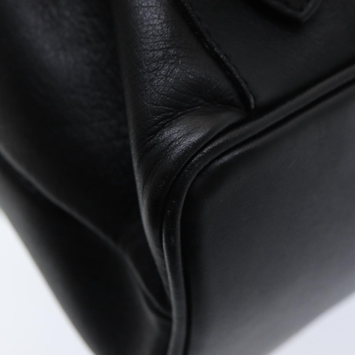 Gucci Vintage Bamboo Backpack Leather, Black, Leather, Backpack