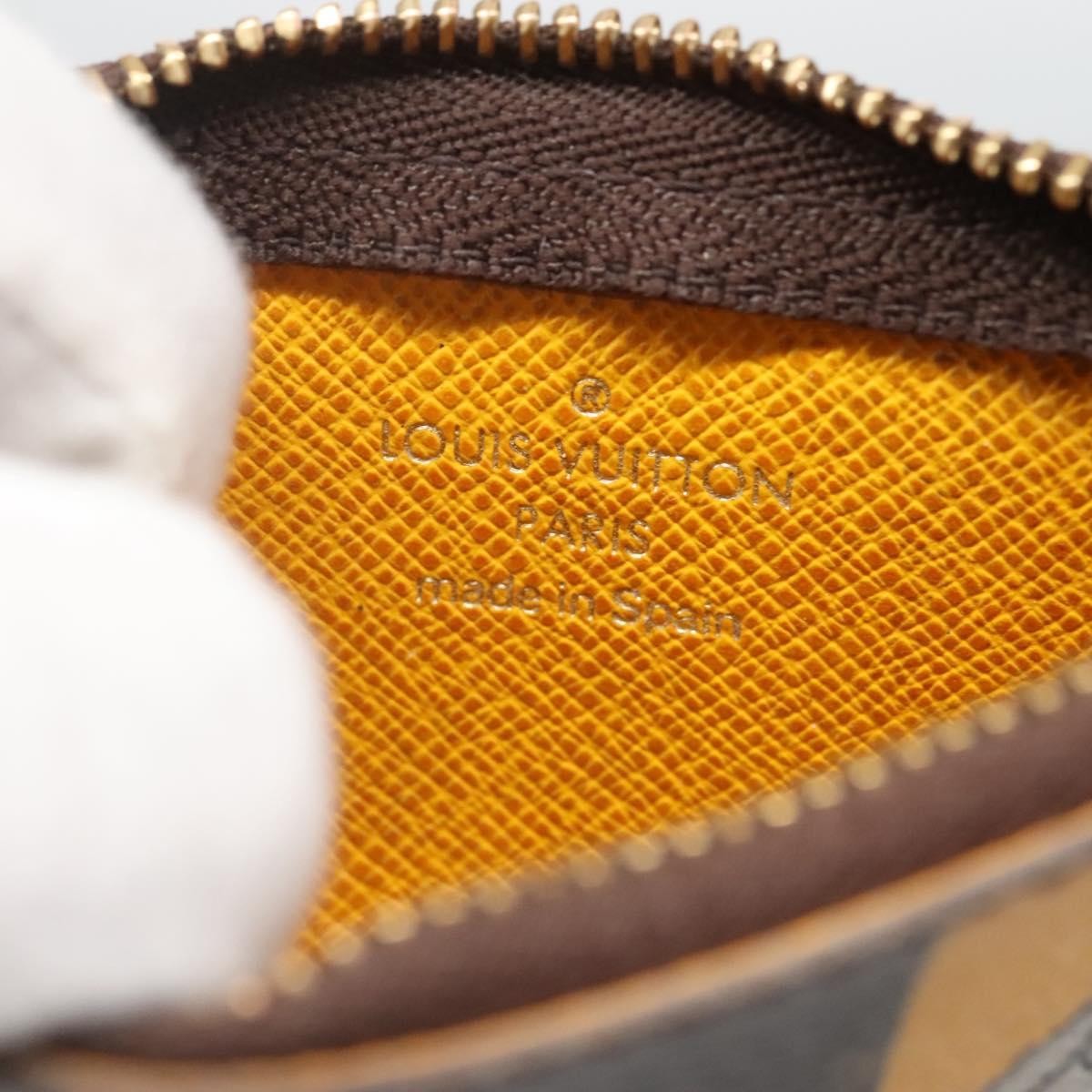 Louis Vuitton Pochette Clés Monogram Empreinte, BROWN, CANVAS, Wallets